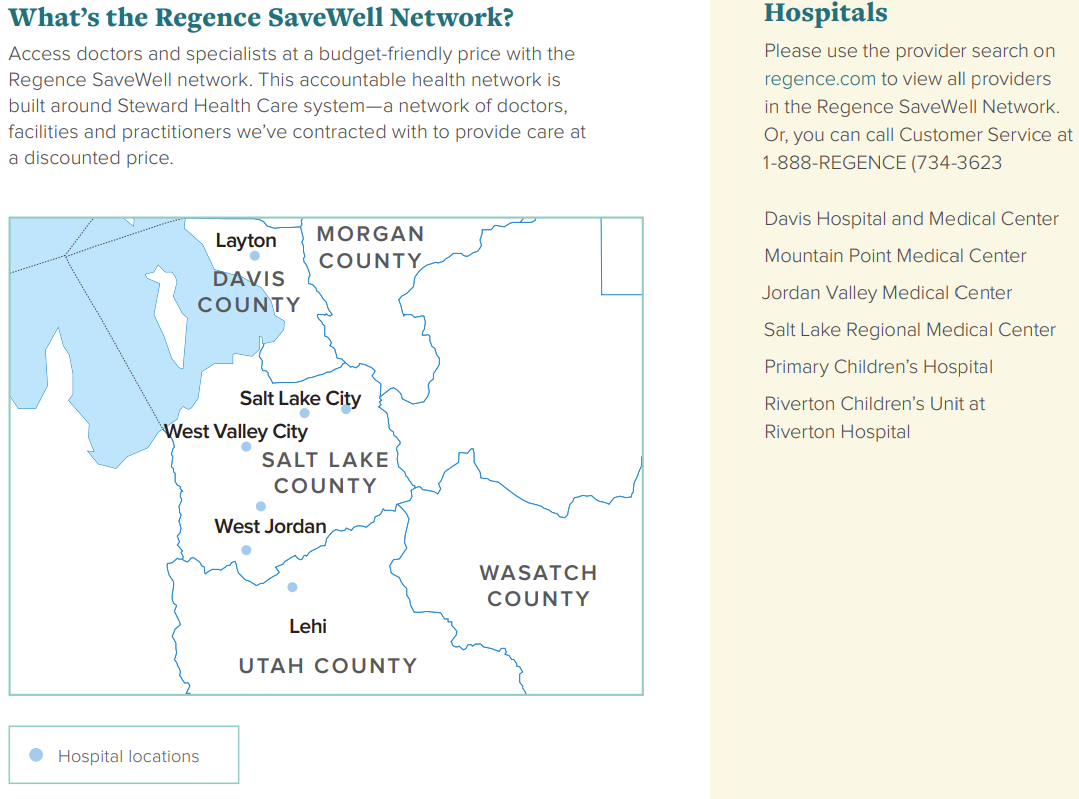 Regence BlueCross BlueShield of Utah Individual Health Insurance